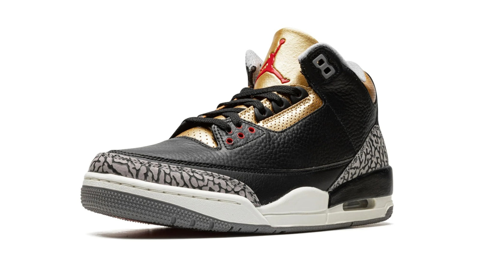 AIR JORDAN 3 WMNS "Black Cement Gold"